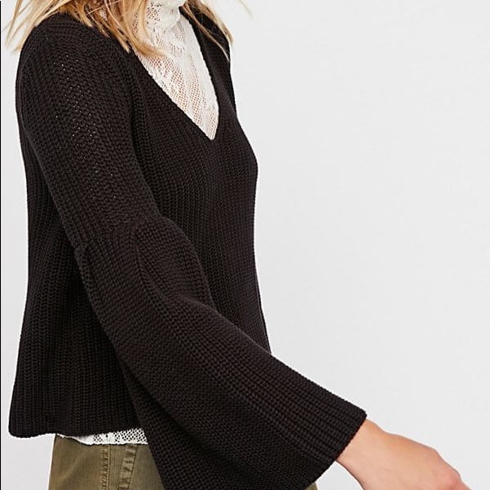 Free People Damsel Sweater Black